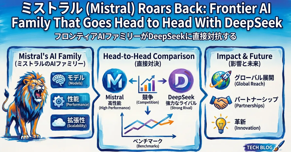 Mistral 3が切り開くオープンソースAIの新時代：DeepSeekとの性能比較と日本企業への影響を徹底解説